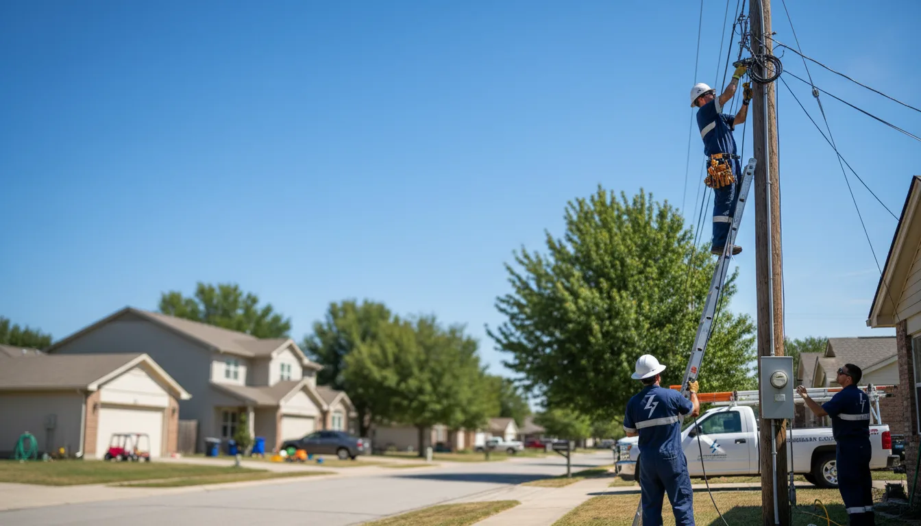 Residential electrician providing installation services in Medway, ME
